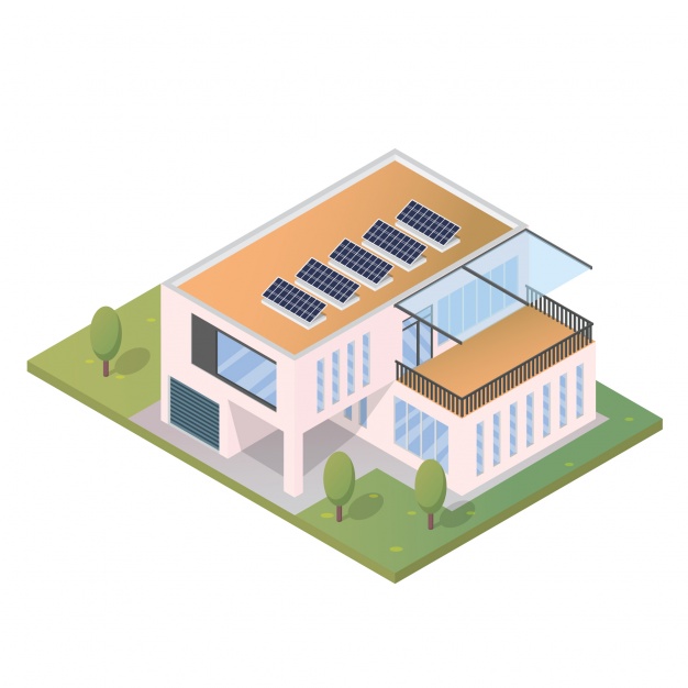 626x626 Isometric Modern House Vector Free Download