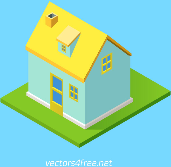 600x584 Isometric Village House Vector Free Vector In Adobe Illustrator