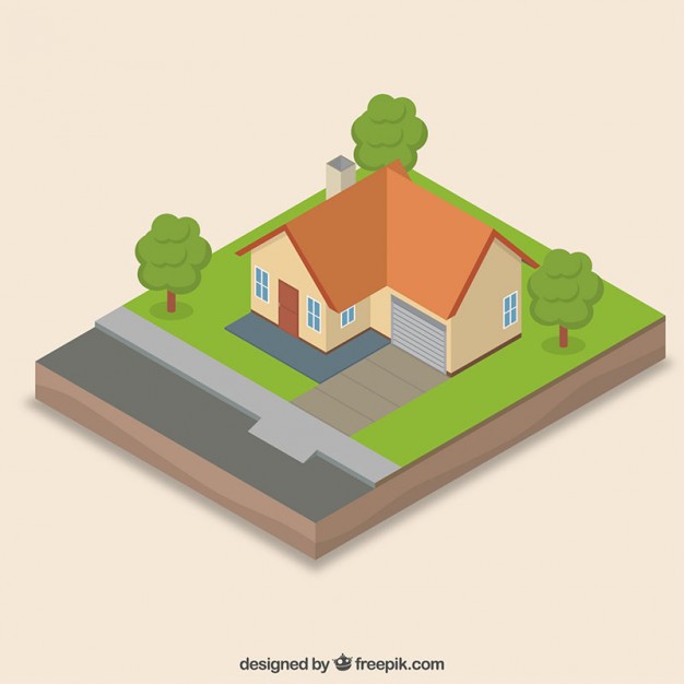 626x626 Realistic Isometric House Vector Free Download