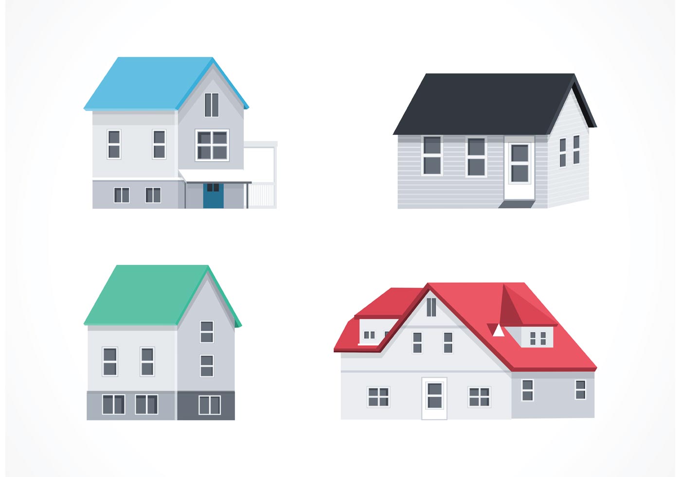 1400x980 Isometric House Free Vector Art