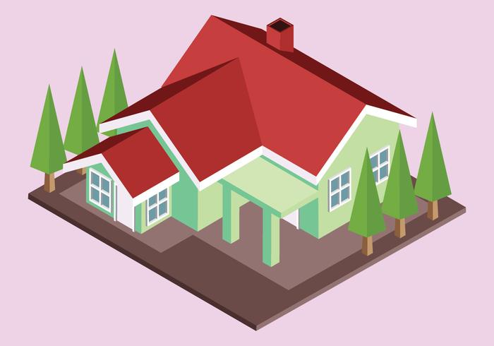 700x490 Isometric House Vector