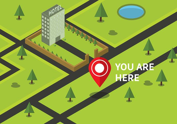 700x490 Free Isometric You Are Here Map Vector
