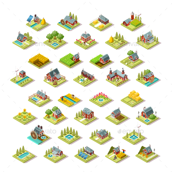 590x590 Isometric City Map Graphics, Designs Templates