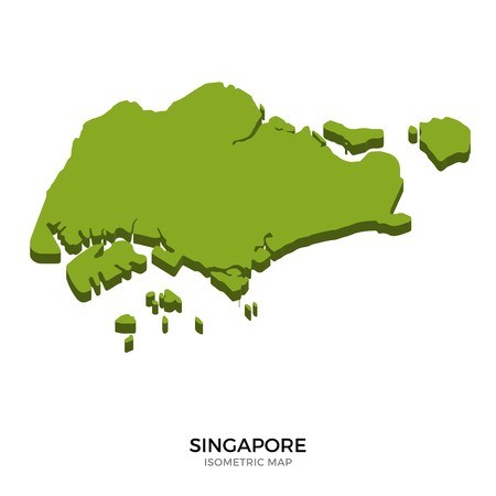 450x450 Isometric Map Of Singapore Detailed Vector Illustration Isolated
