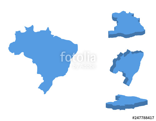 500x389 Australia Isometric Map Vector Illustration, Country Isolated