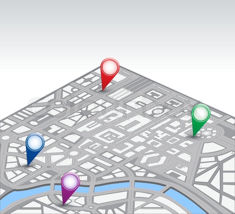 800x727 Isometric Vector Map Of City Stock Vector Colourbox