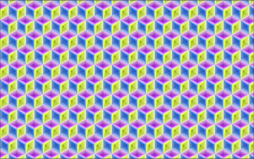 500x313 Isometric Cube Pattern Vector Image