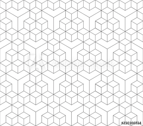 500x438 Seamless Cube Pattern Background Texture Isometric Pattern