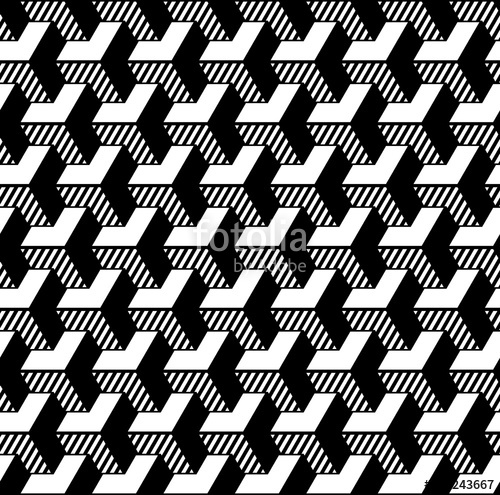 500x495 Seamless Geometric Isometric Pattern Illusion Stock Image
