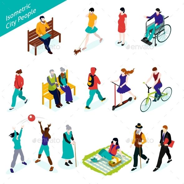 590x590 City People Icons Set City People Vector Illustration City