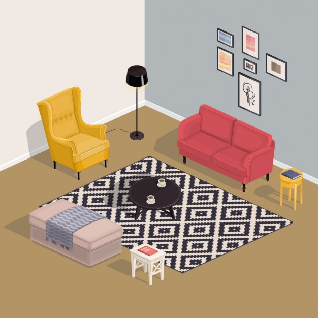 626x626 Isometric Room Vector Free Download