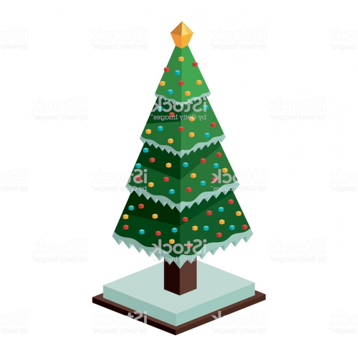 Isometric Christmas Pine Tree Design Gm Studiogrfx 1228x1228 Isometric Christmas Pine Tree Design Gm Studiogrfx