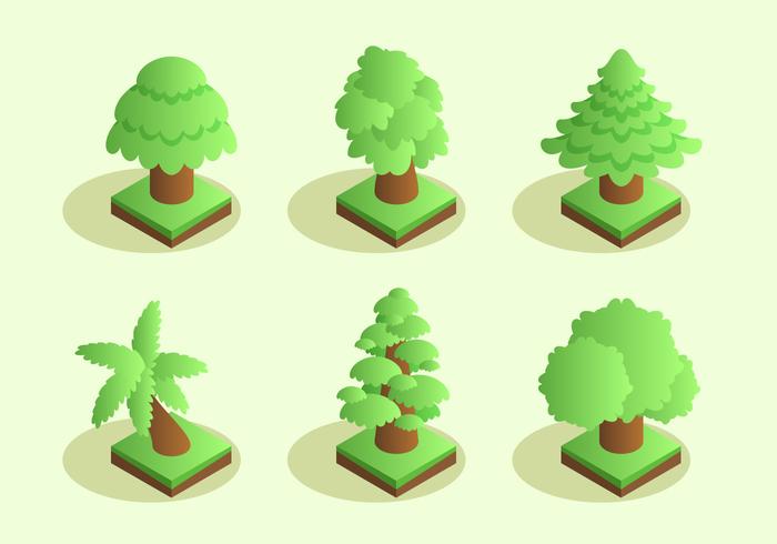 Isometric Tree Clipart Set Vector 700x490 Isometric Tree Clipart Set Vector