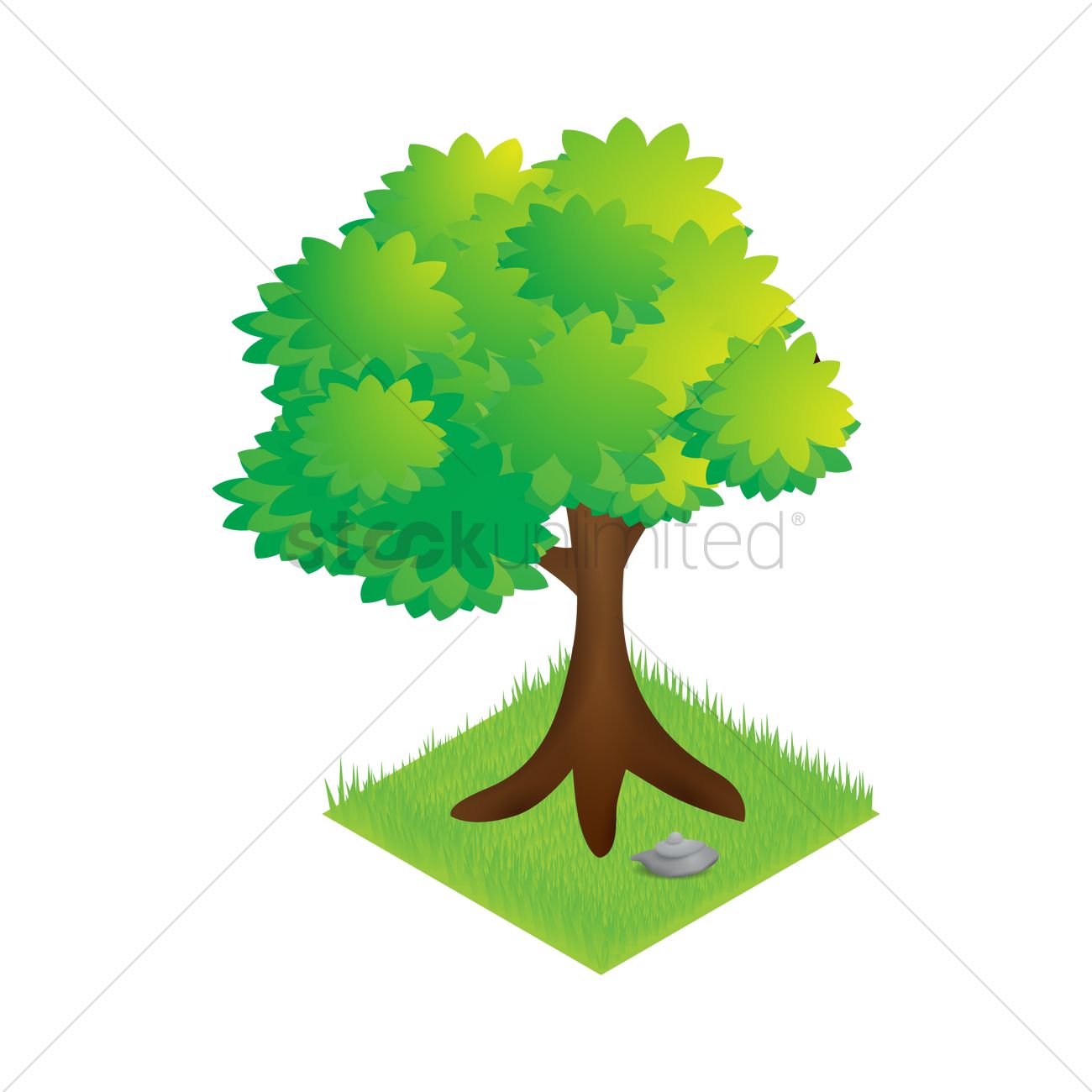 Isometric Tree Vector Image 1300x1300 Isometric Tree Vector Image