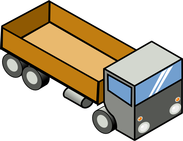 600x464 Isometric Truck Clip Art