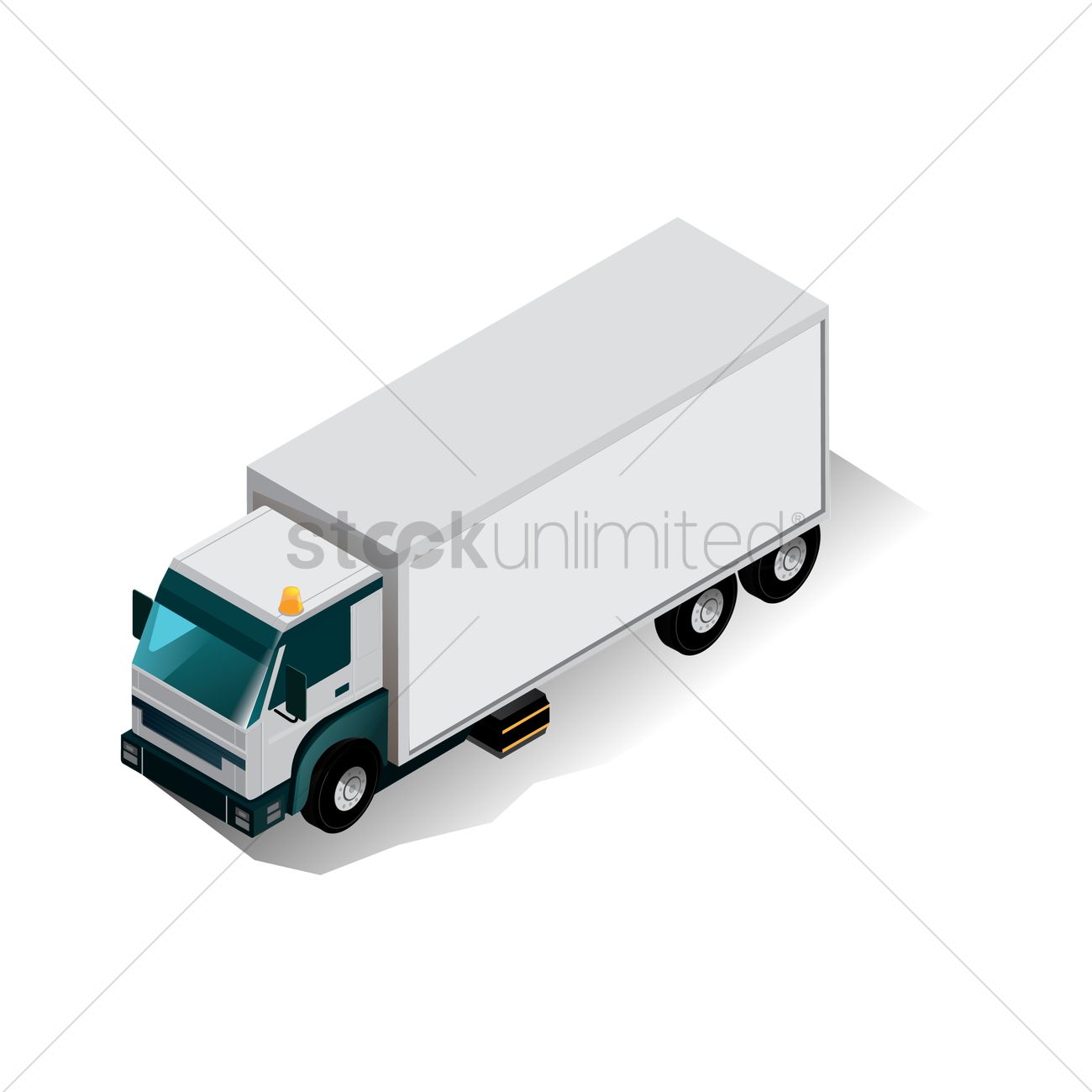 1300x1300 Isometric Truck Vector Image