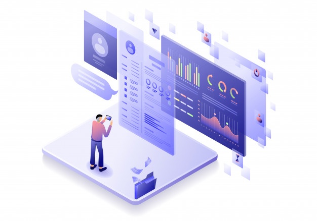 626x438 Isometric Infographic With Charts And People Vector Free Download