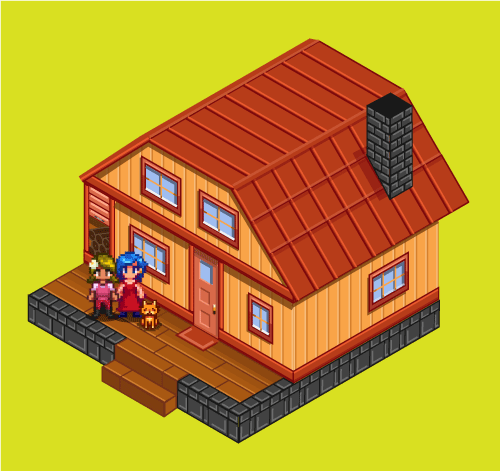 500x471 I Made An Isometric Vector Art Of My Farmhouse! Stardewvalley