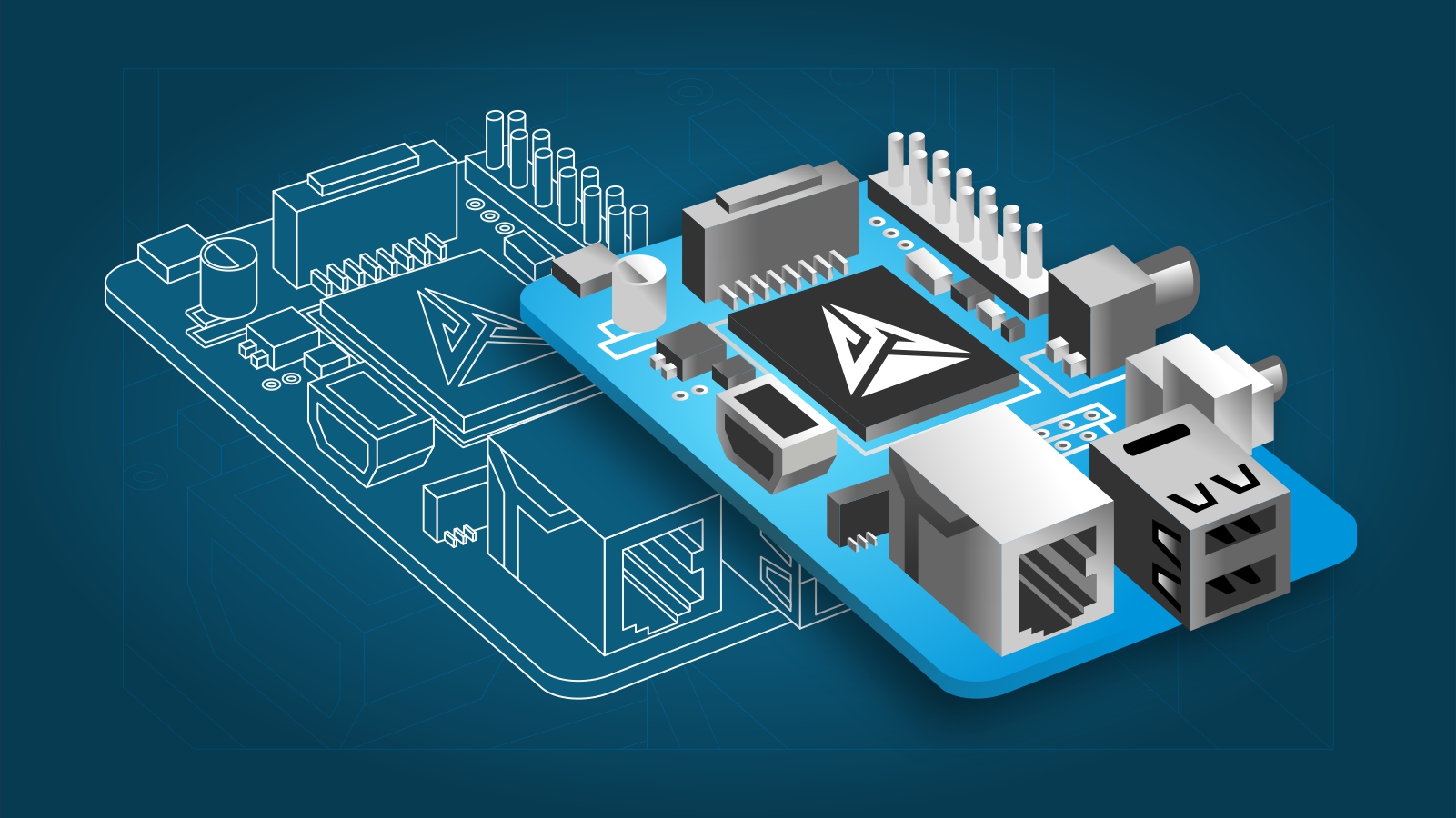 1601x900 All Source Cyber Raspberry Pie Comuter Circuit Isometric Vector