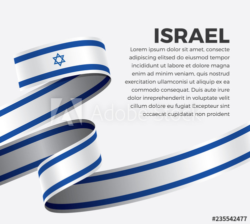 500x449 Israel Flag, Vector Illustration On A White Background