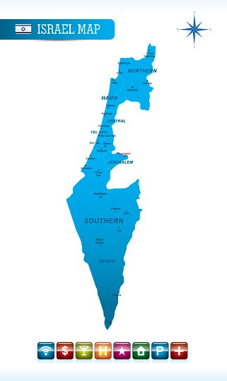 321x538 Israel Vector Map Premium Clipart