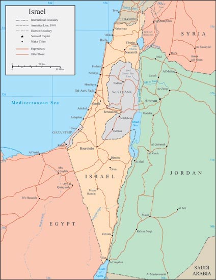 424x550 Israel Map Vector