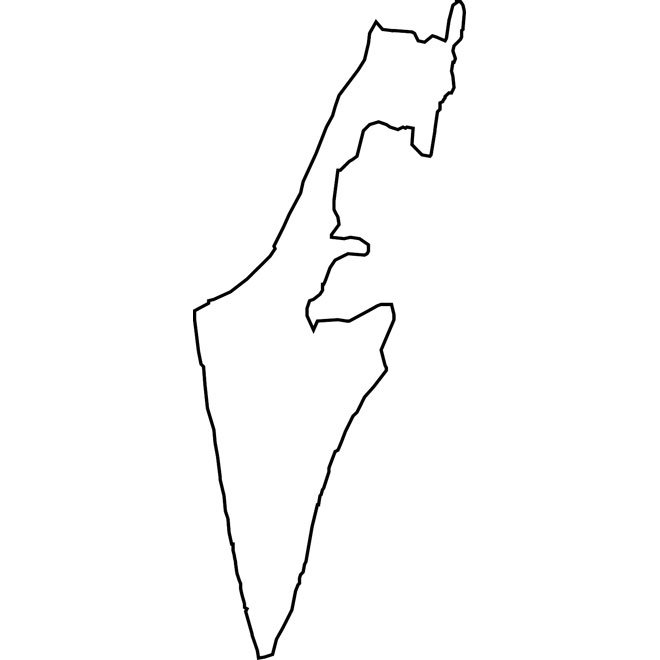 660x660 Israel Vector Map