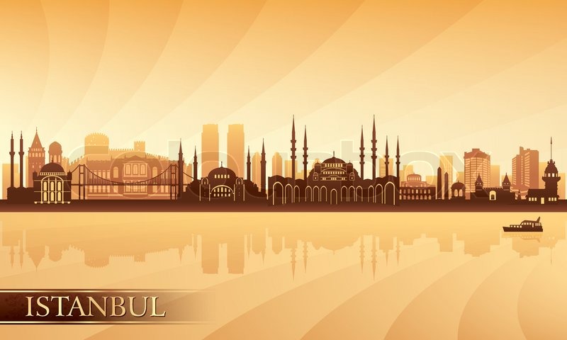 800x480 Istanbul City Skyline Stock Vector Colourbox