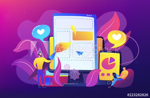 500x328 Front End Development It Concept Vector Illustration