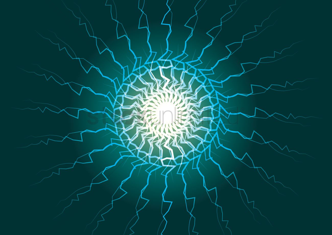 1300x919 Abstract Of Blue Circular With Beams Around It Vector Image