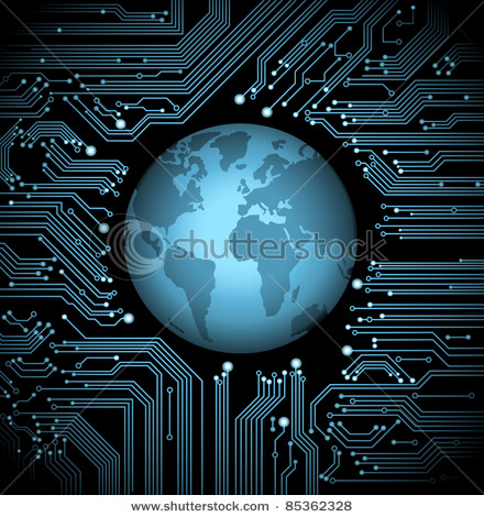440x470 Networking And Circuit Board Concept Image Showing The Planet