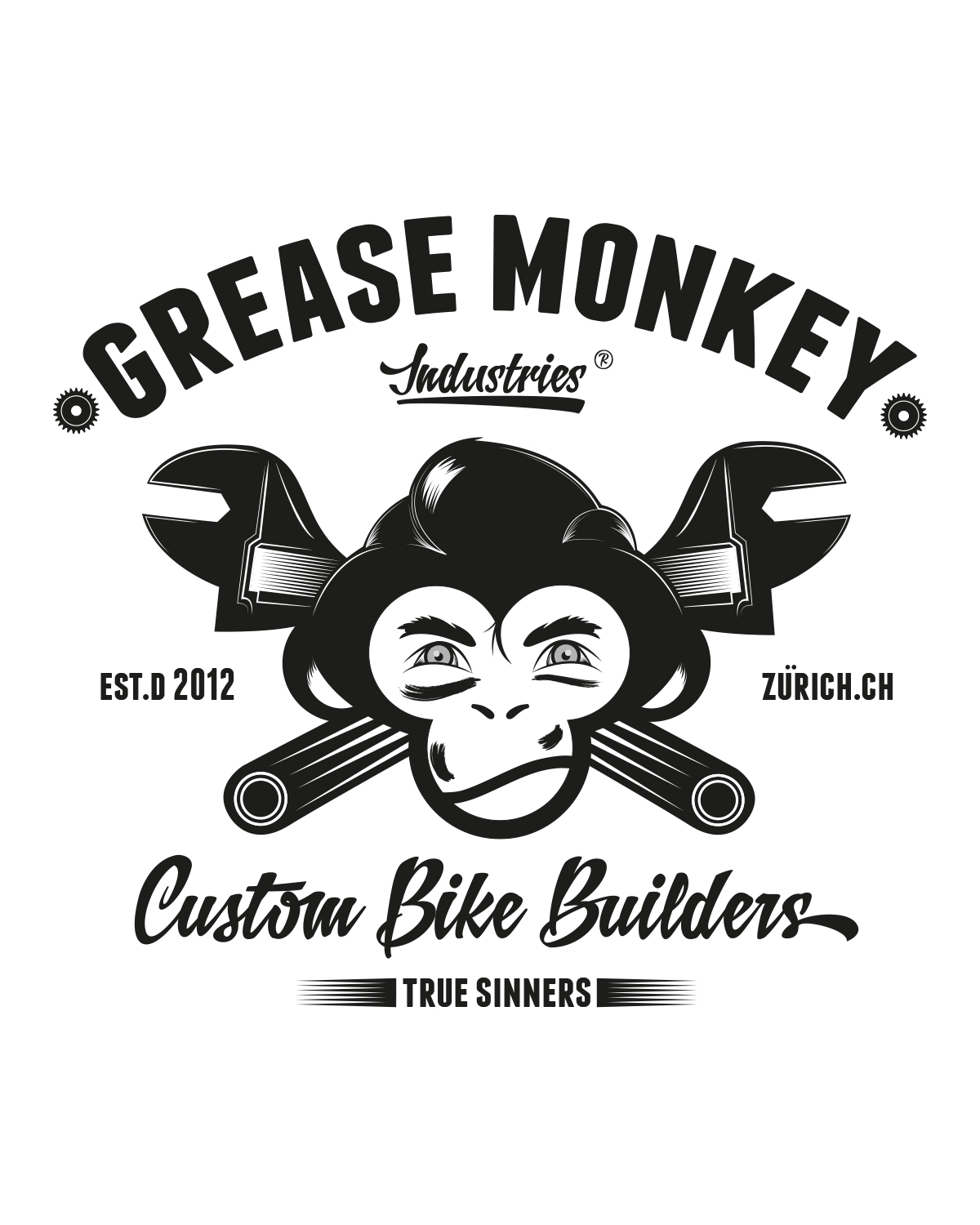 1200x1500 Swiss Grease Monkey Logo Vector Artwork For Swiss Cafe Racer