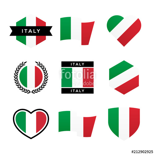 Italy Flag Vector, Logo Design With The Italian Flag Stock Image 500x500 Italy Flag Vector, Logo Design With The Italian Flag Stock Image