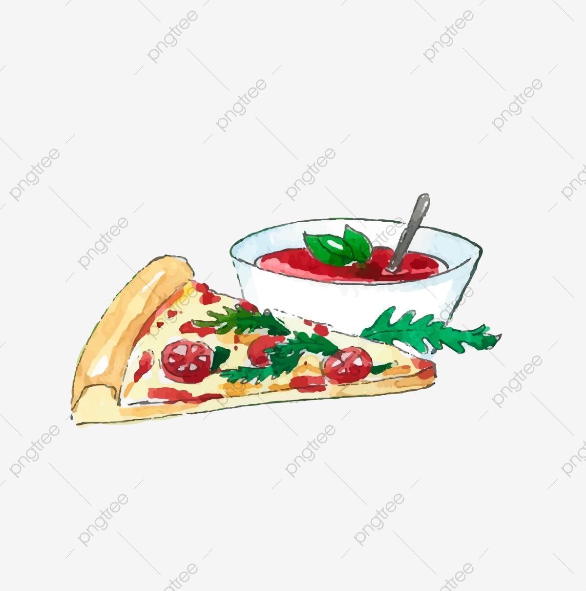 1200x1210 Hand Painted Italian Food Vector Material, Hand Painted, Italian
