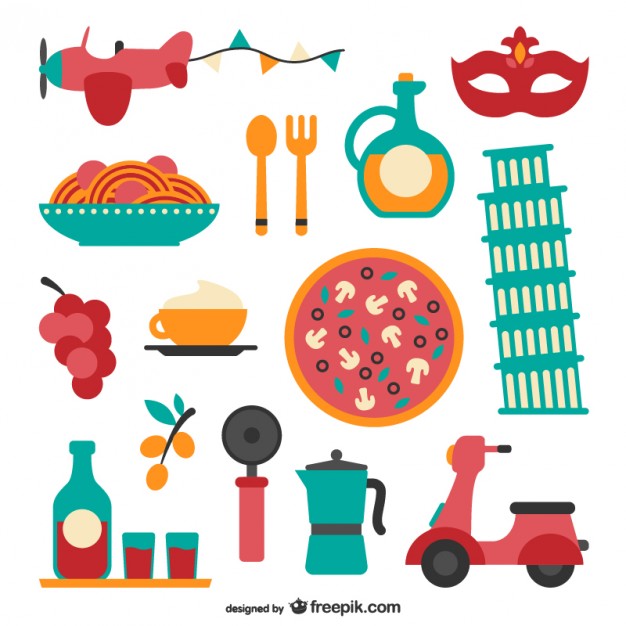 626x626 Italian Food Pack Free Vector