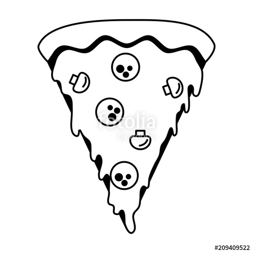 500x500 Pizza Italian Food Vector Illustration Graphic Design Stock Image