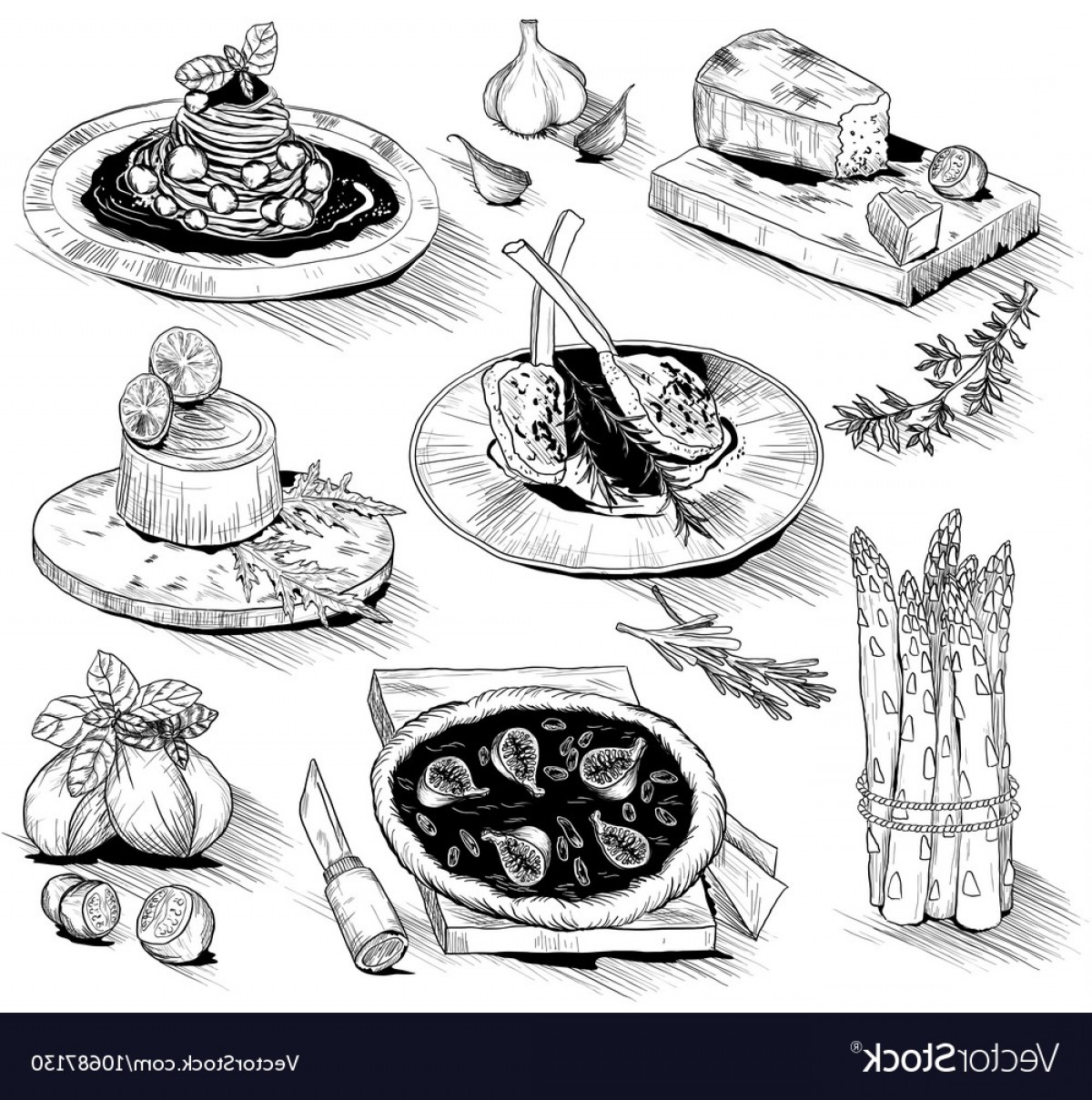 1200x1209 Food Vector Drawing Catchsplace