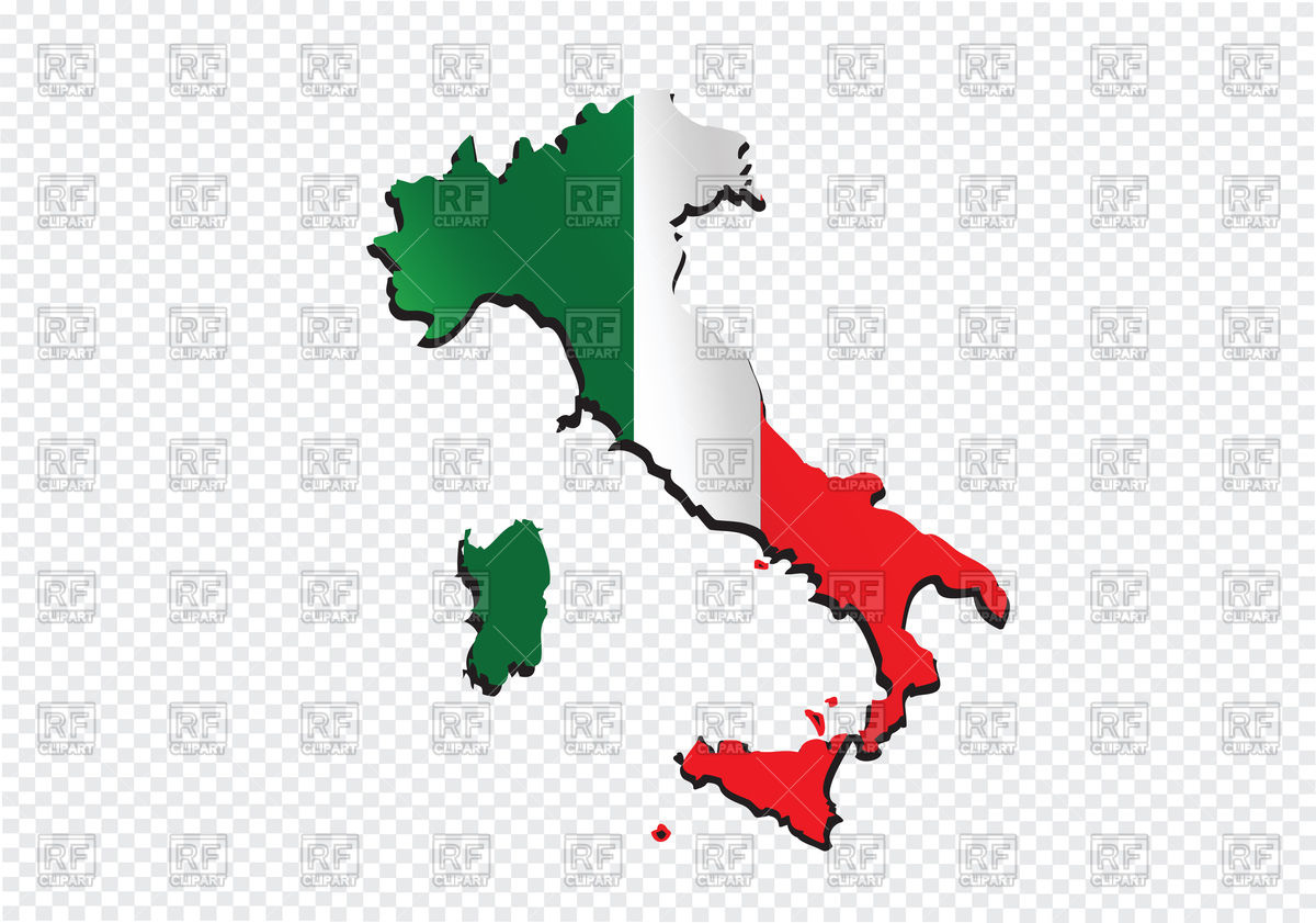 1200x841 Italy Map Outline And Flag Vector Image Of Signs, Symbols, Maps