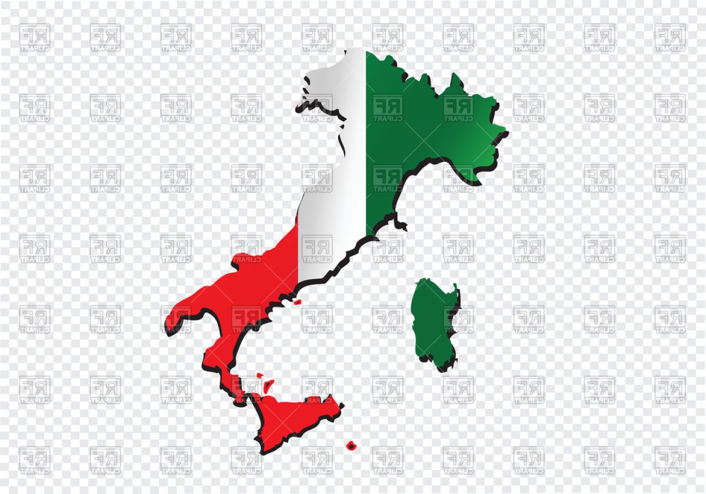 Italy Map Outline And Flag Vector Clipart Studiogrfx 1440x1009 Italy Map Outline And Flag Vector Clipart Studiogrfx