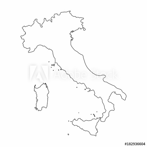 Italy Map Outline Graphic Freehand Drawing On White Background 500x500 Italy Map Outline Graphic Freehand Drawing On White Background