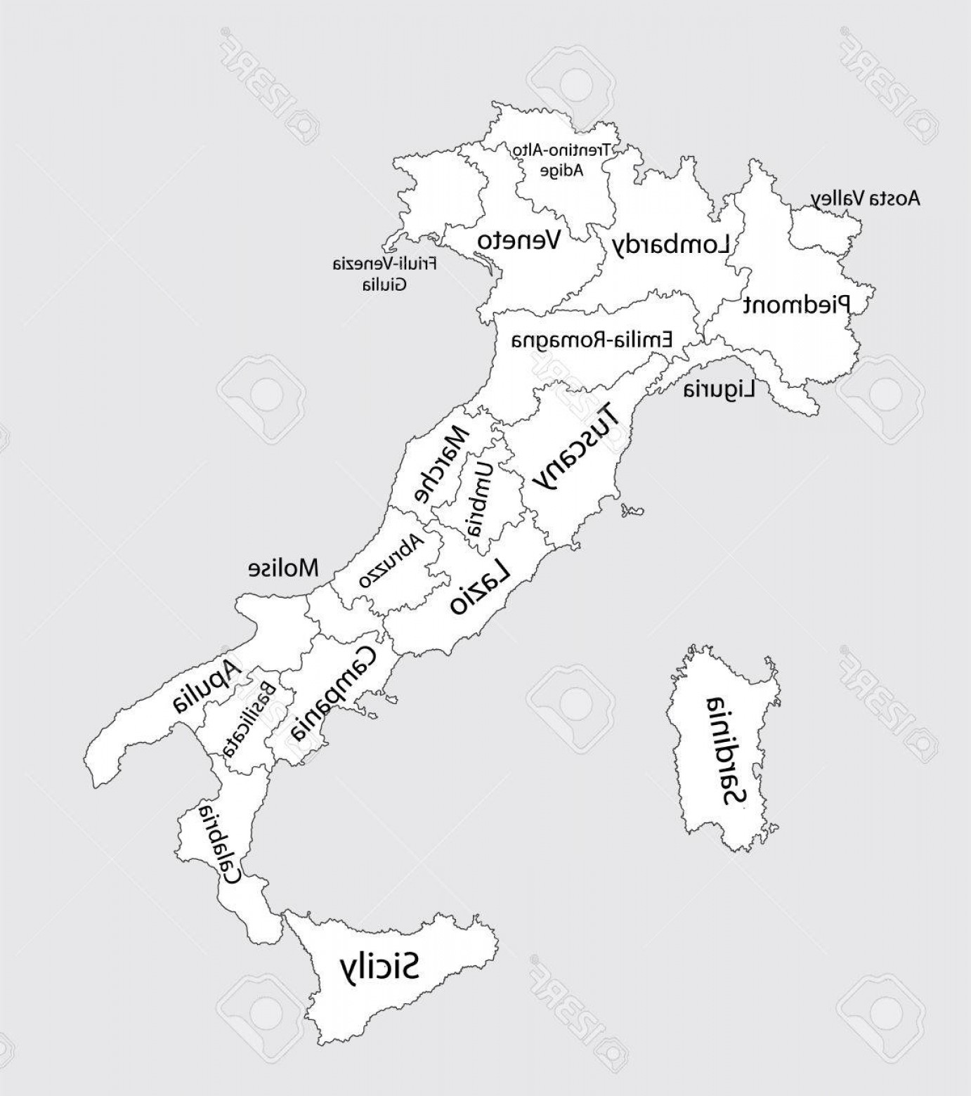 1382x1560 Photostock Vector Editable Vector Map Of Italy Vector Map Of Italy