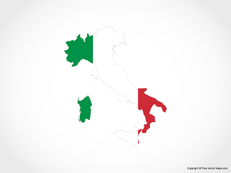 Vector Map Of Italy 460x345 Vector Map Of Italy