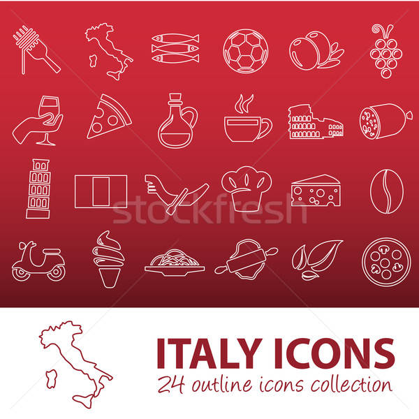 Outline Italy Icons Vector Illustration Marie Nimrichterova 600x600 Outline Italy Icons Vector Illustration Marie Nimrichterova