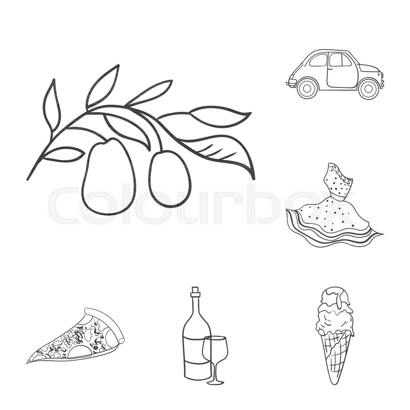 Country Italy Outline Icons In Set Stock Vector Colourbox 800x800 Country Italy Outline Icons In Set Stock Vector Colourbox