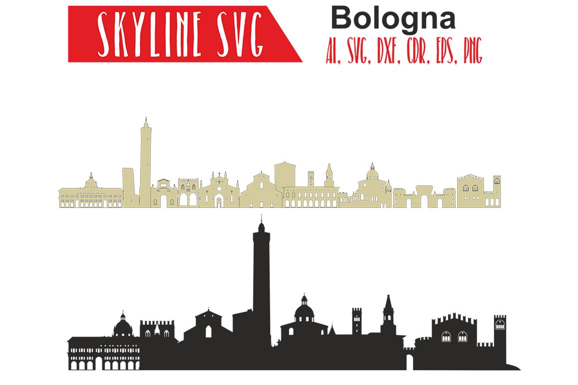 1158x772 Bologna Italy City Vector Skyline
