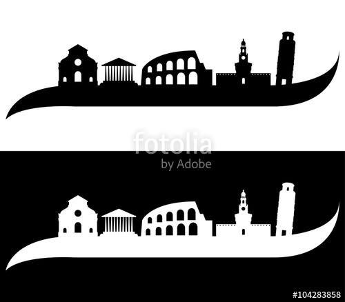 500x438 Italy Skyline Stock Image And Royalty Free Vector