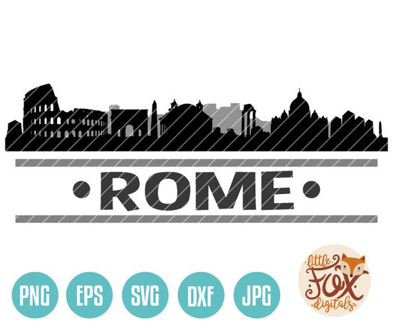 570x475 Vector Rome Italy Europe Skyline City East Coast Etsy