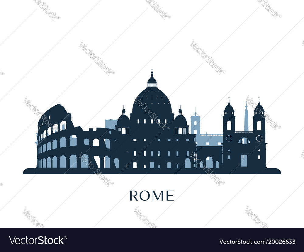 1000x830 Huge Collection Of 'rome Skyline Silhouette' Download More Than