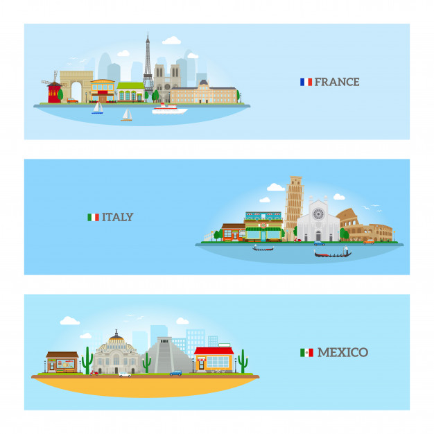 France, Italy And Mexico Skyline Vector Premium Download 626x626 France, Italy And Mexico Skyline Vector Premium Download