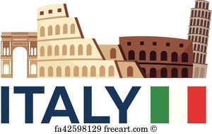 300x189 Free Art Print Of Rome Skyline Rome Skyline